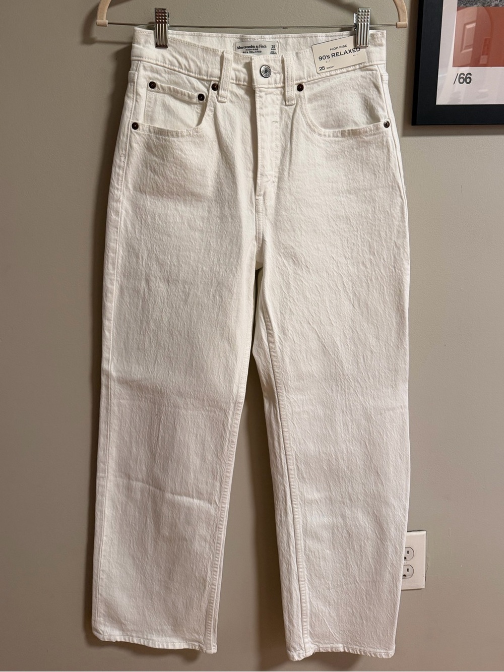 Abercrombie & Fitch High Rise White jeans